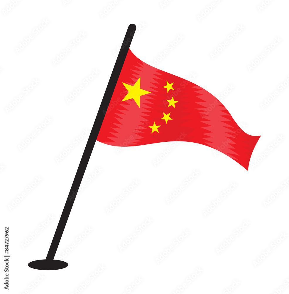 China vector flag China vector flag