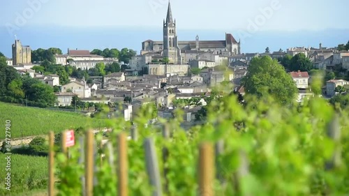 Vineyard and village of Saint-Emilion photo