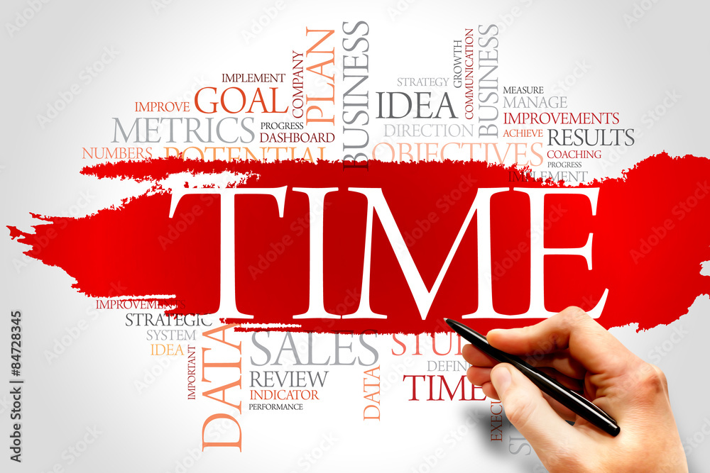 Time word cloud, business concept Time word cloud, business concept