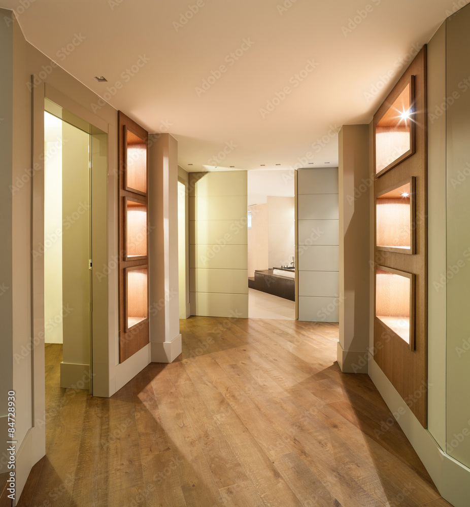 corridor of a modern house corridor of a modern house
