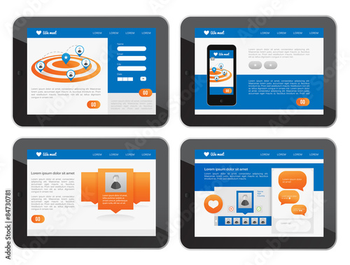 App interface on tablet screen