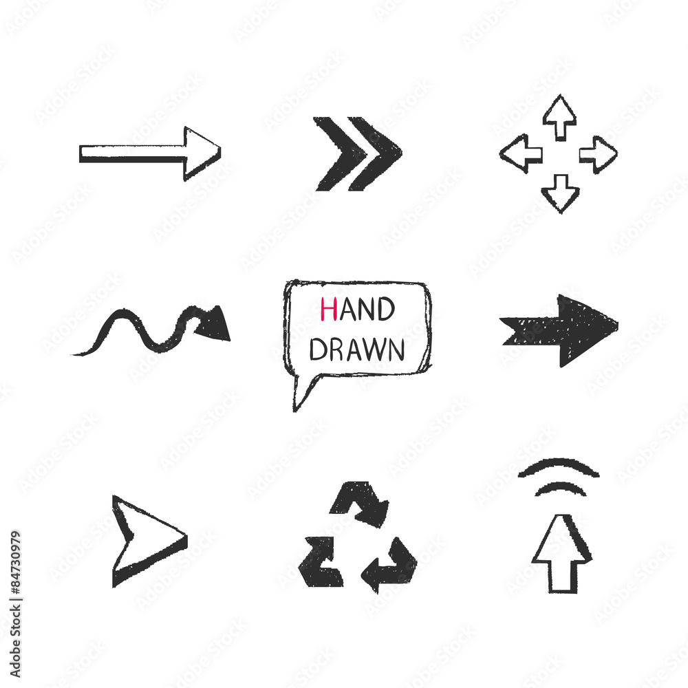 Hand Drawn arrows set.Part III Hand Drawn arrows set.Part III