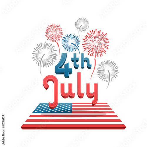 Patriotic fourth of july vector