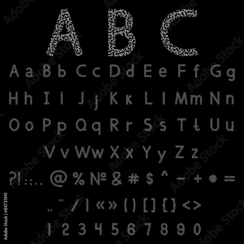 Vector alphabet and numbers