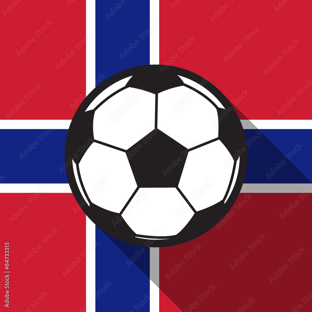 football icon with Norway flag background,long shadow vector football icon with Norway flag background,long shadow vector