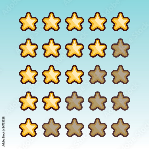 Rating stars set