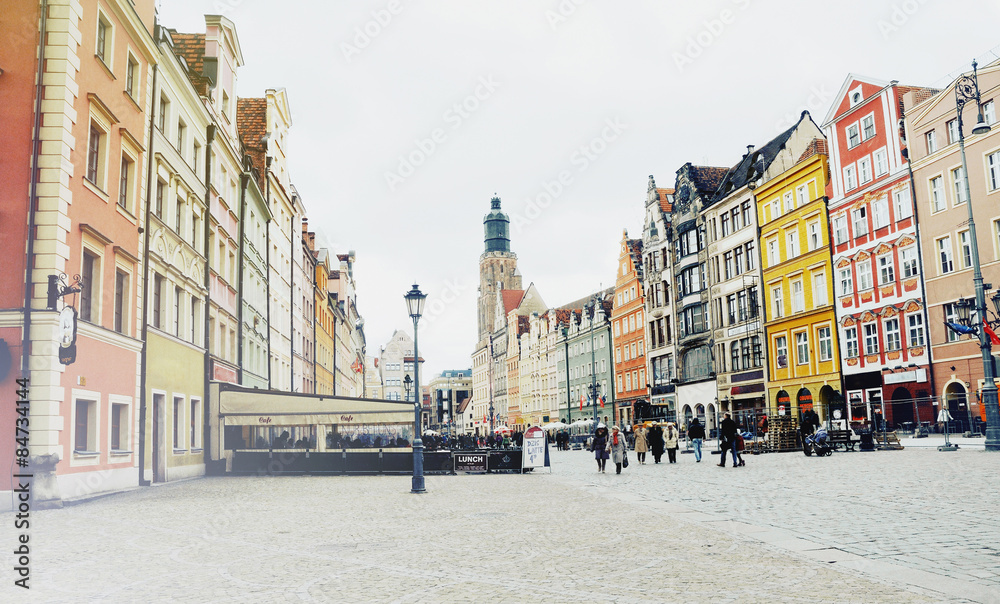 picture of the old town in Wroclaw in Poland
