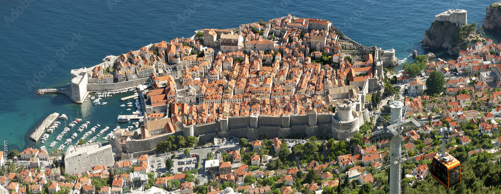 Aerial view of  Dubrovnik