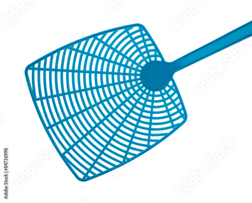 Close view of blue fly swatter