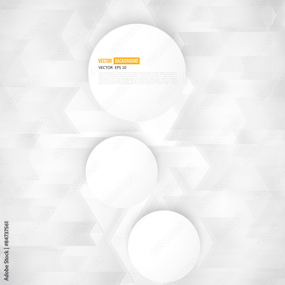 Fototapeta premium Vector Abstract geometric shape from gray cubes. 