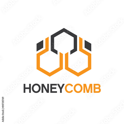Abstract honeycomb logo vector. Beehive symbol vector.