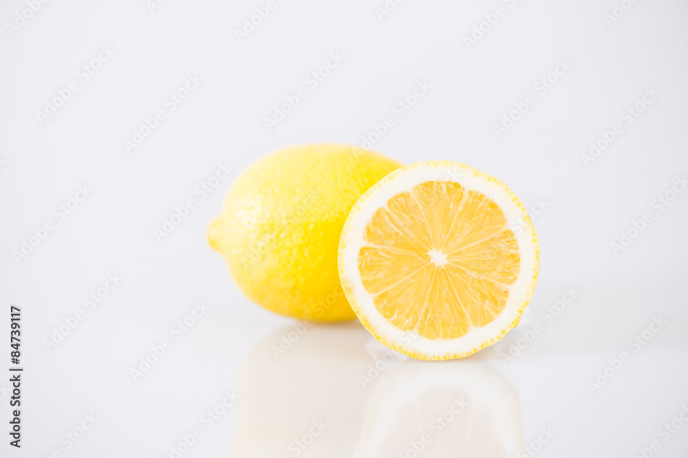 fresh lemons isolated on the white background fresh lemons isolated on the white background