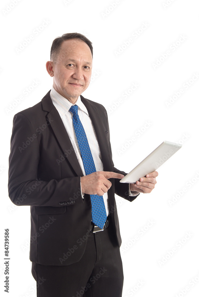 Portrait of a mature businessman with digital tablet Portrait of a mature businessman with digital tablet