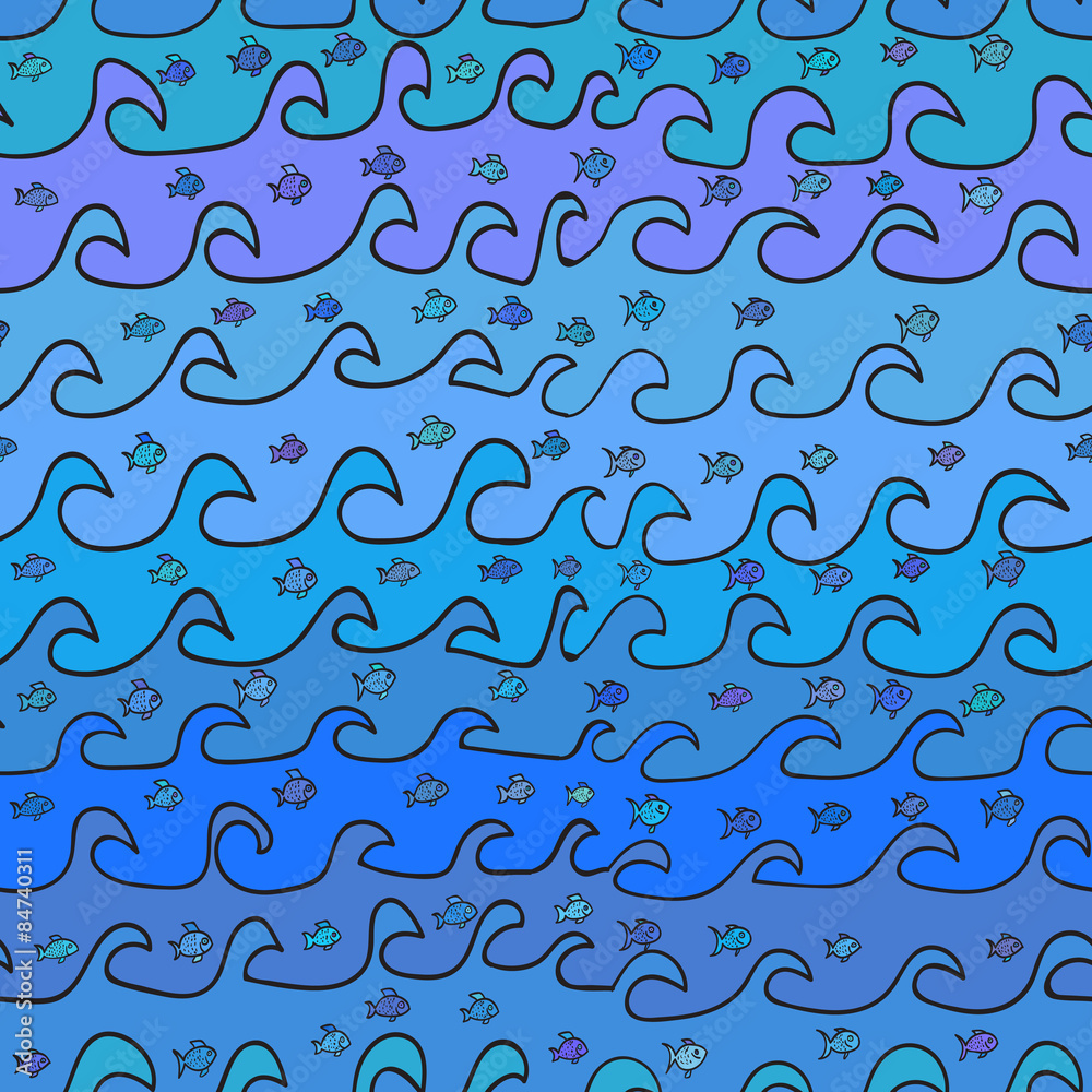 Vector seamless abstract pattern, waves Vector seamless abstract pattern, waves
