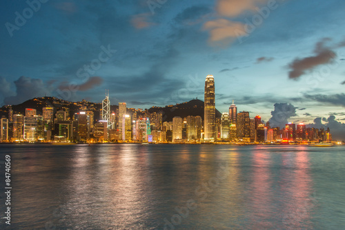 View of Hong Kong during sunset hours © Elnur