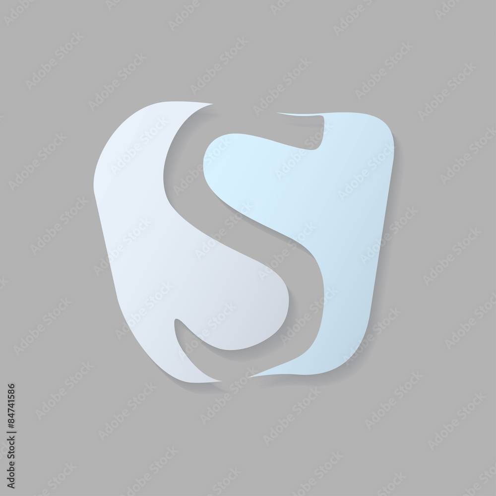 Abstract icon based on the letter s Abstract icon based on the letter s