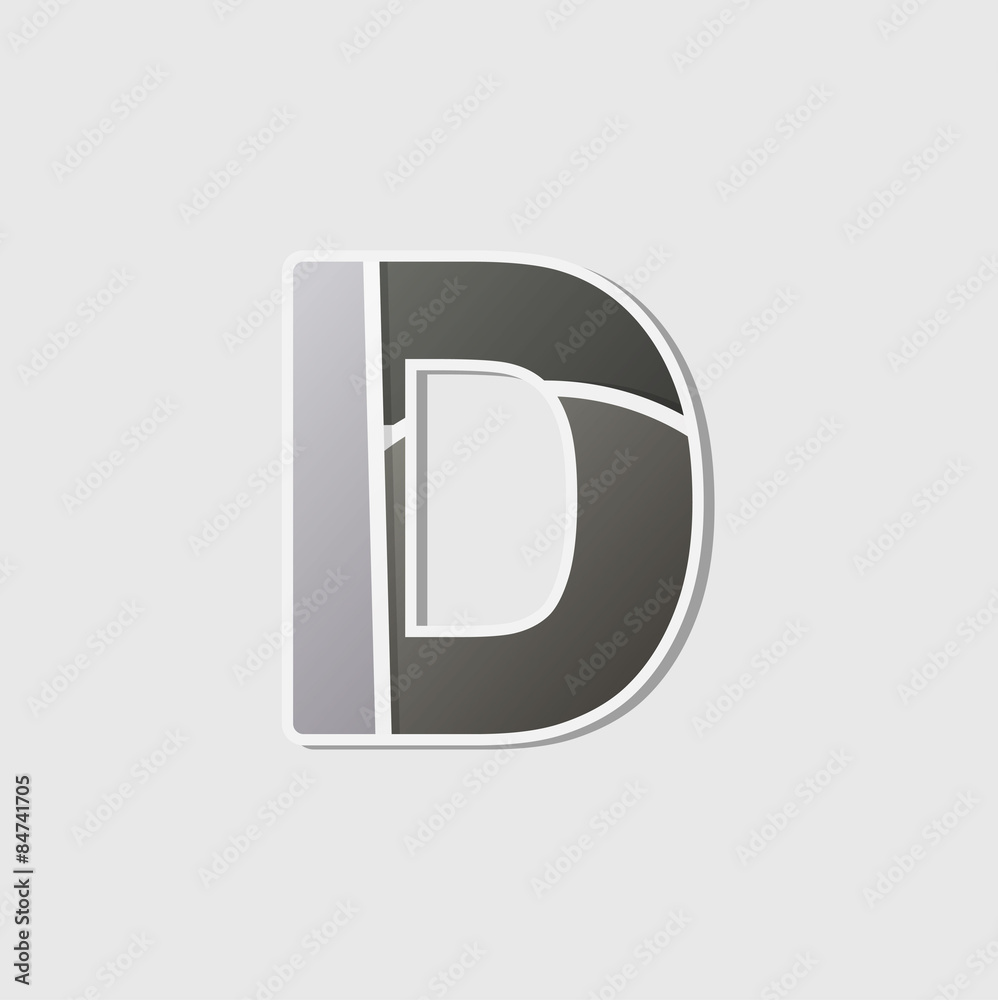 Abstract icon based on the letter d Abstract icon based on the letter d