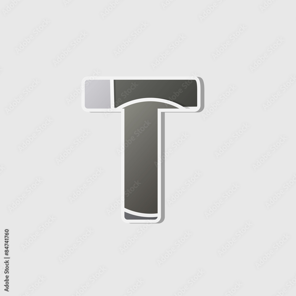 Abstract icon based on the letter t Abstract icon based on the letter t
