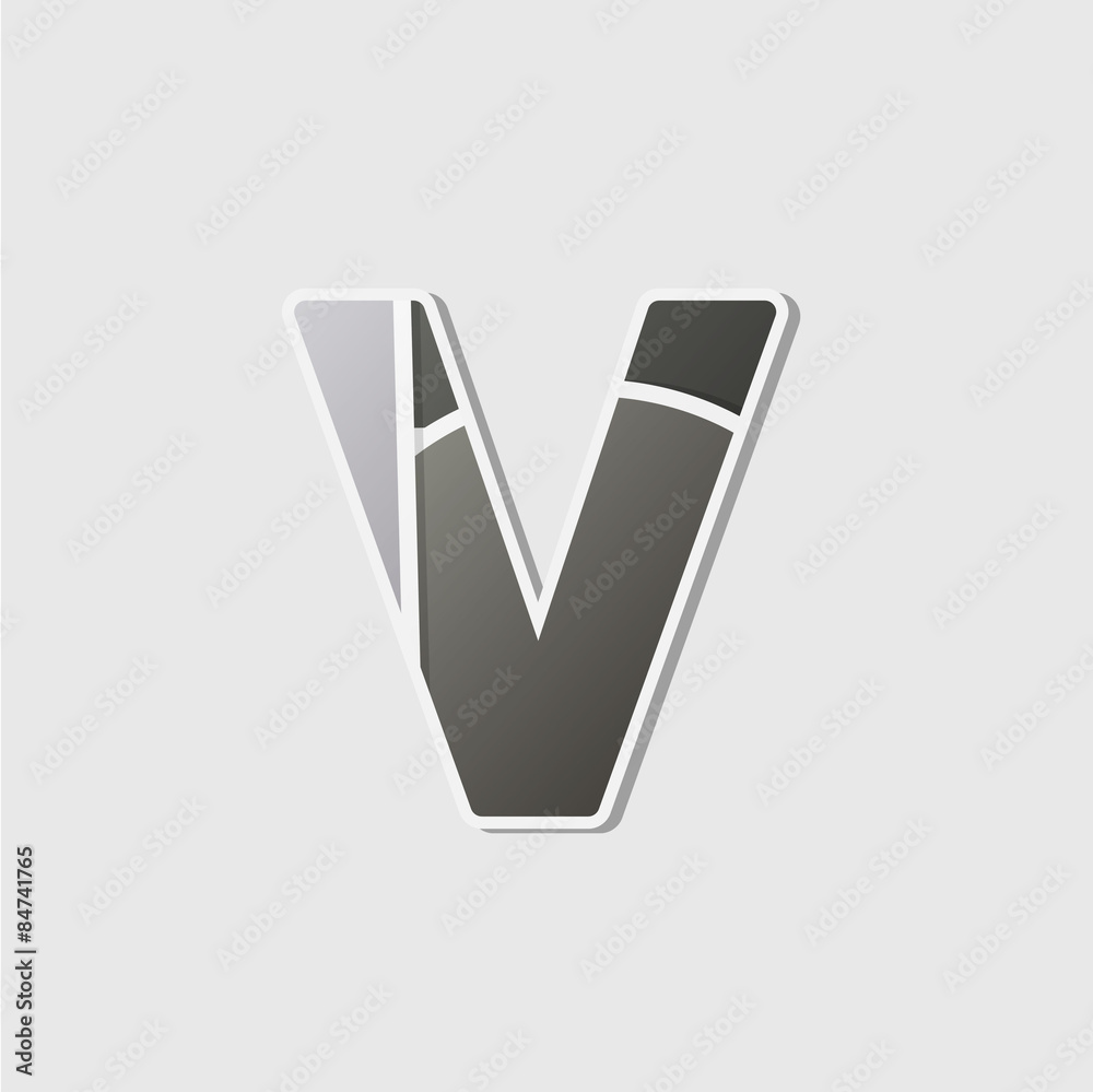 Abstract icon based on the letter v Abstract icon based on the letter v
