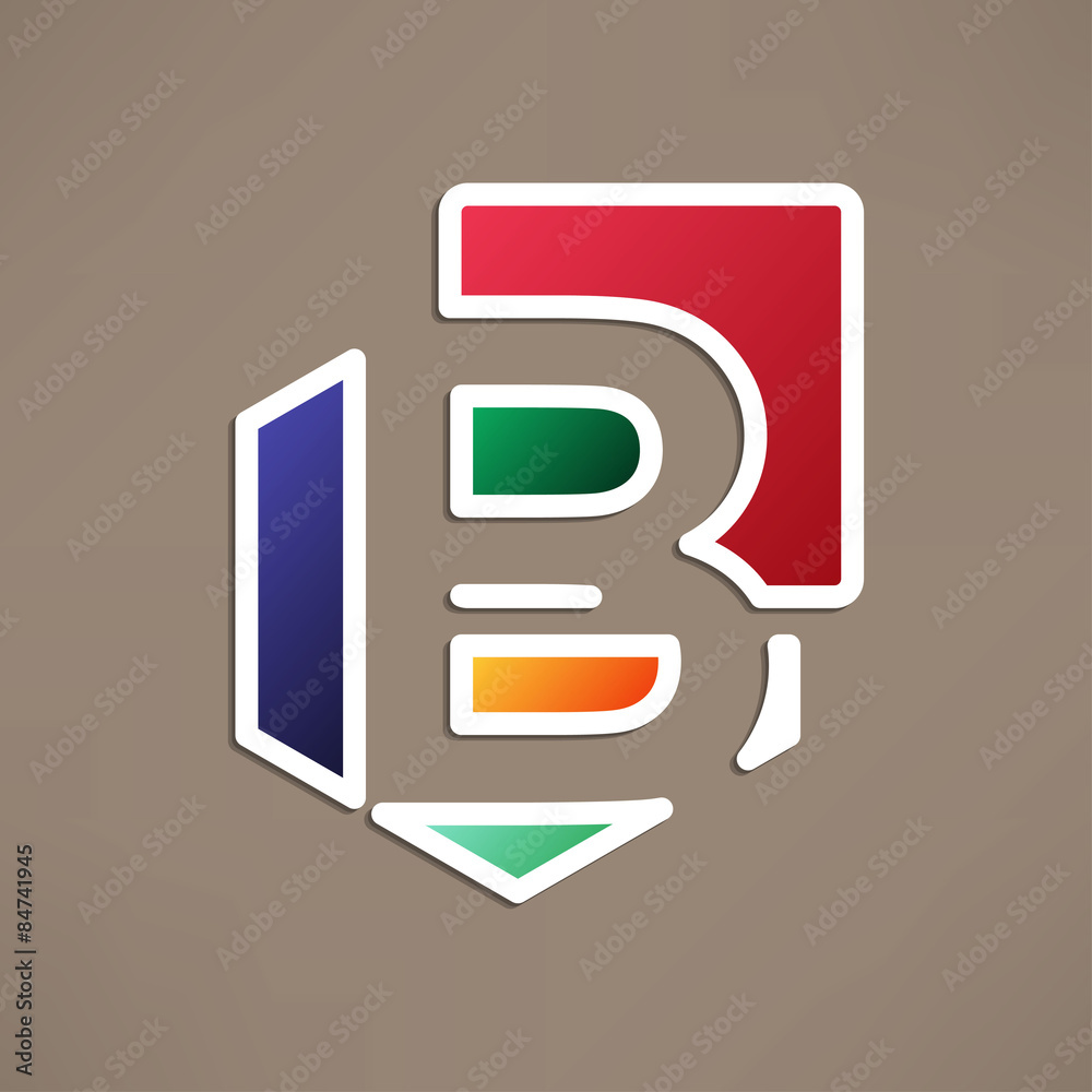 Abstract icon based on the letter b Abstract icon based on the letter b