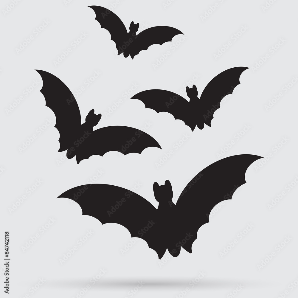 Bats icons set