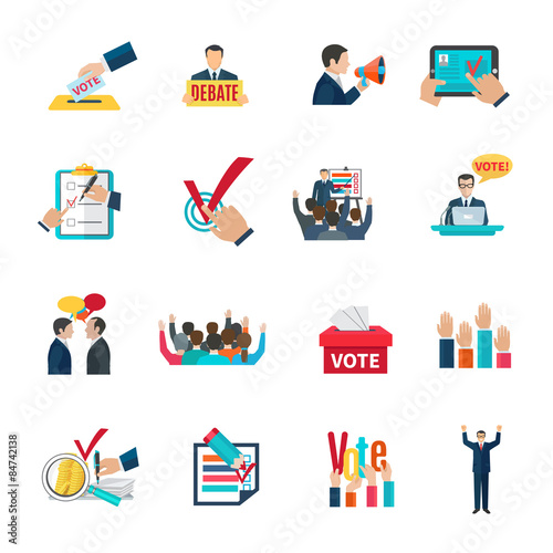  Elections icons set