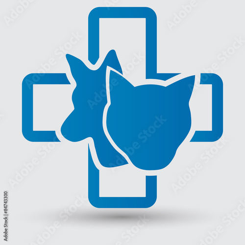 Veterinary sign cat and dog symbol