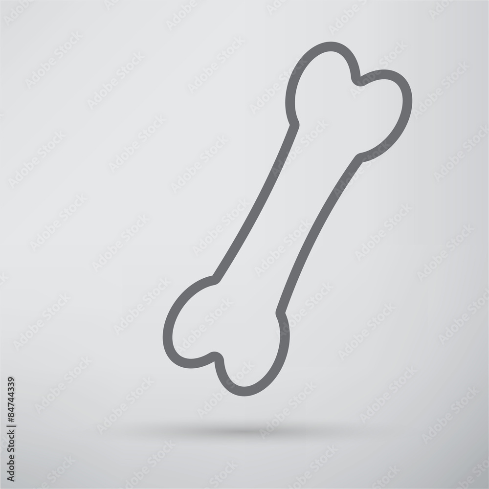 Outlined Dog Bone Outlined Dog Bone