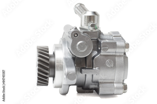 hydraulic power steering pump on a white background engine parts 