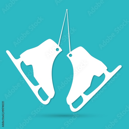 ice skates vector symbol