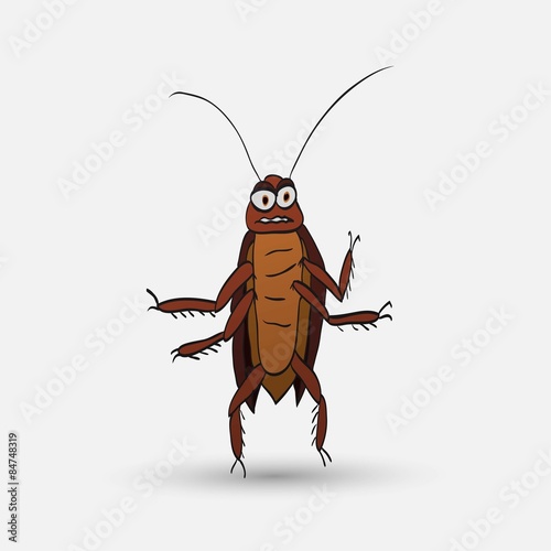 illustration of cartoon cockroach