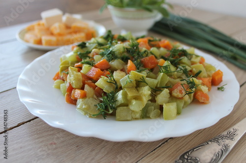 stewed zucchini with carrots