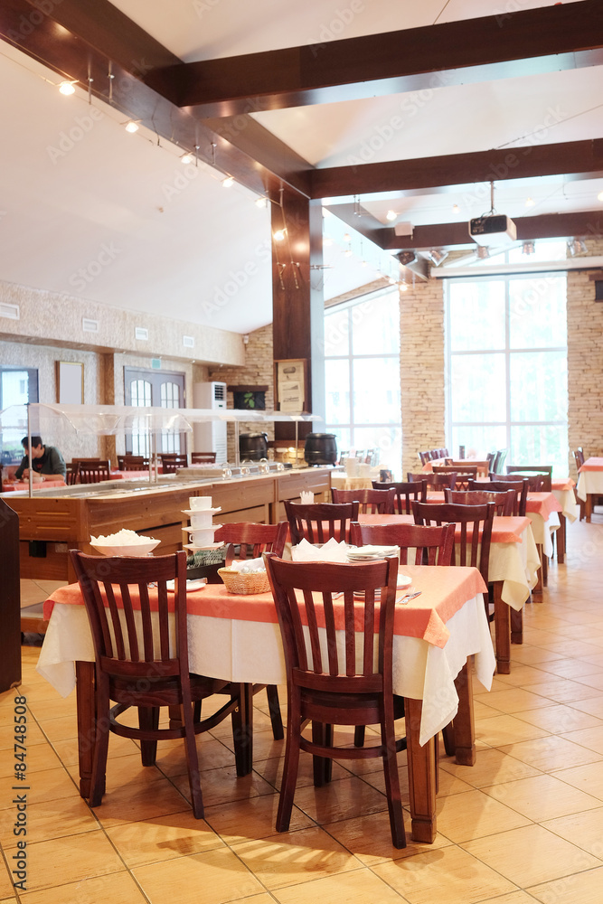 Interior of a modern cafe