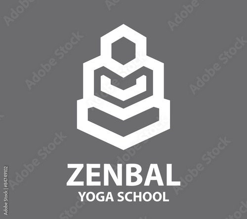 Meditation and yoga vector logo