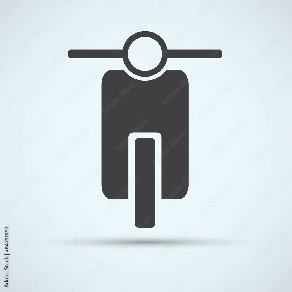 motorbike front view isolated vector icon motorbike front view isolated vector icon
