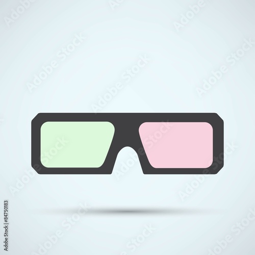 3d glasses icons