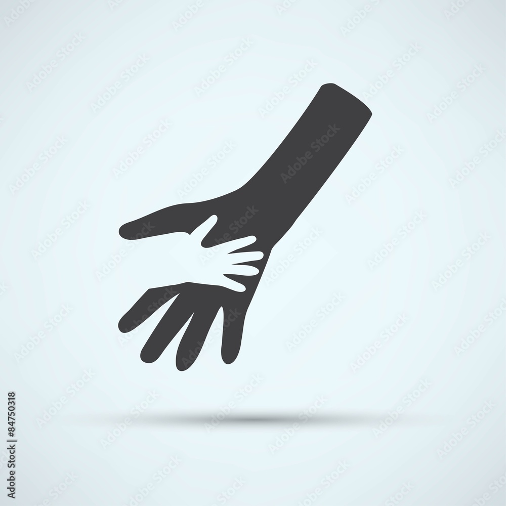 Obraz premium helping hand icon