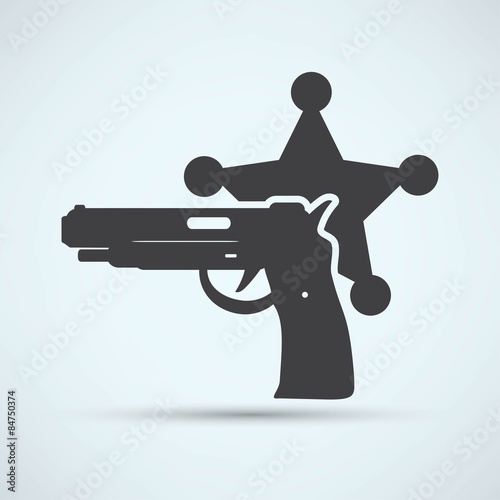 isolated modern police icon