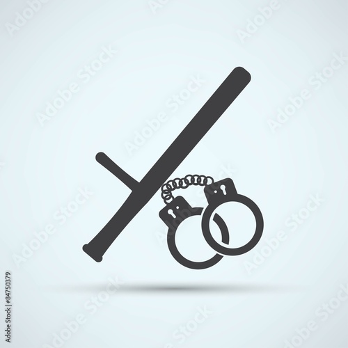 isolated modern police icon