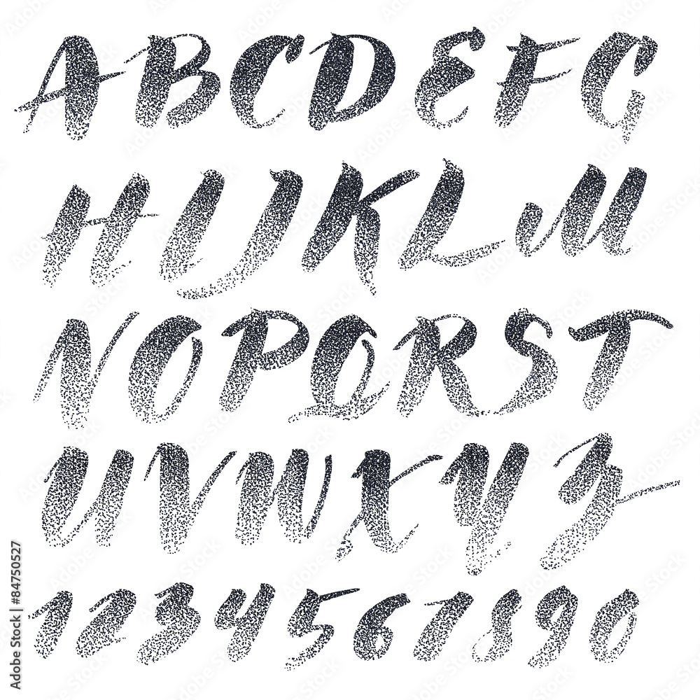 Handmade Roman alphabet Stock Photo Adobe Stock