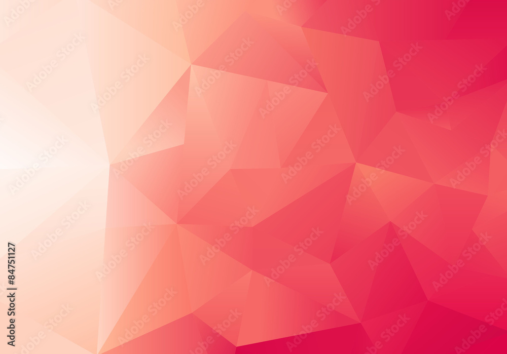 Fototapeta premium Abstract Low Poly Red Background