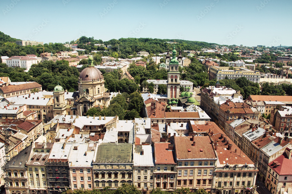 Fototapeta premium Lviv Aerial View