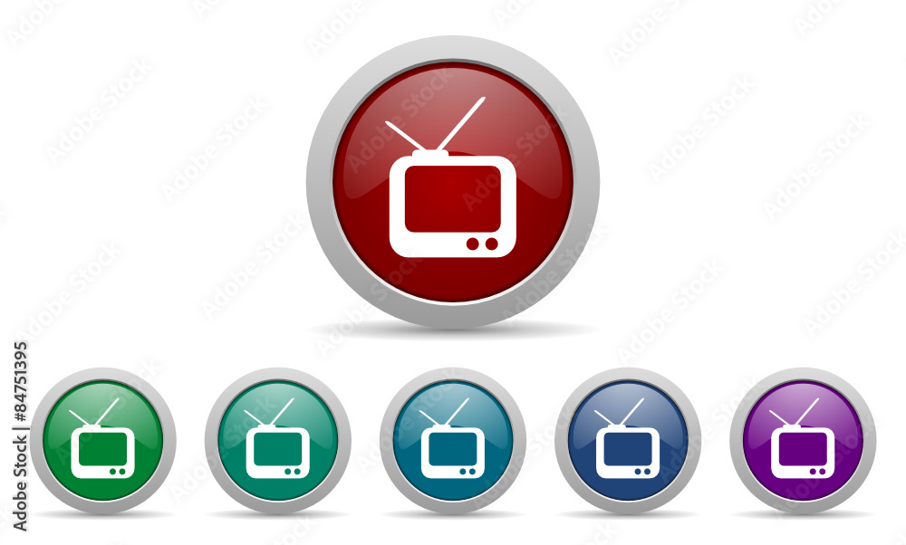 television vector web icon set television vector web icon set