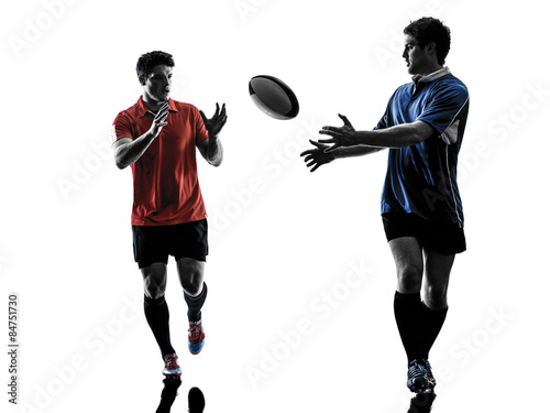 rugby men players silhouette