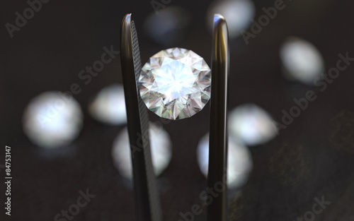 Jewelry tweezer and Diamonds