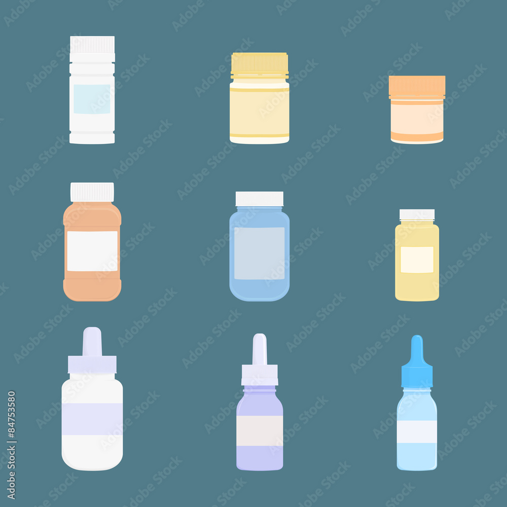 Set of meds. Vector icons. Medicine Set of meds. Vector icons. Medicine