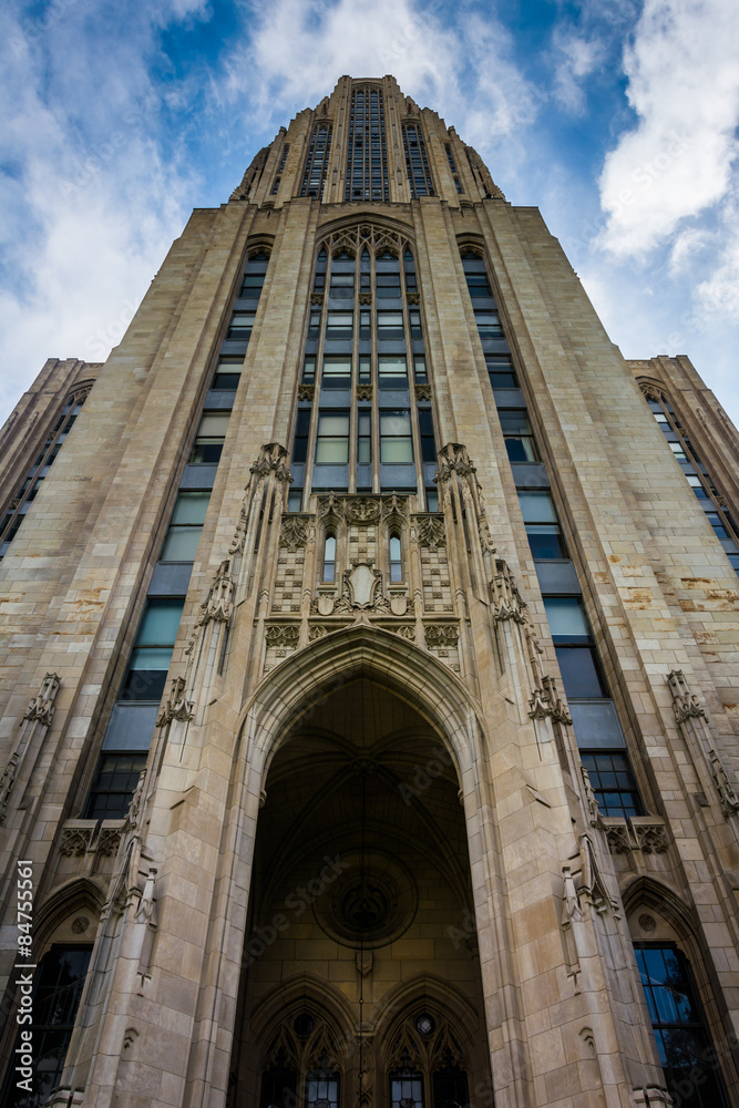 The Cathedral of Learning, at University of Pittsburgh, in Pitts