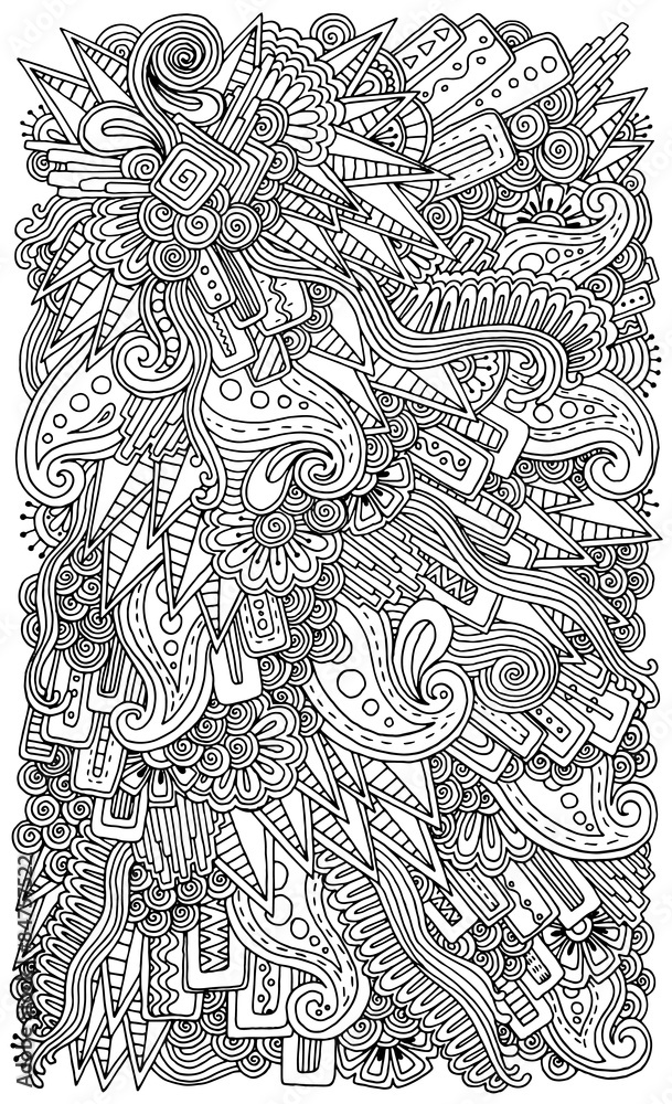 Ethnic floral zentangle, doodle background pattern in vector. Ethnic floral zentangle, doodle background pattern in vector.