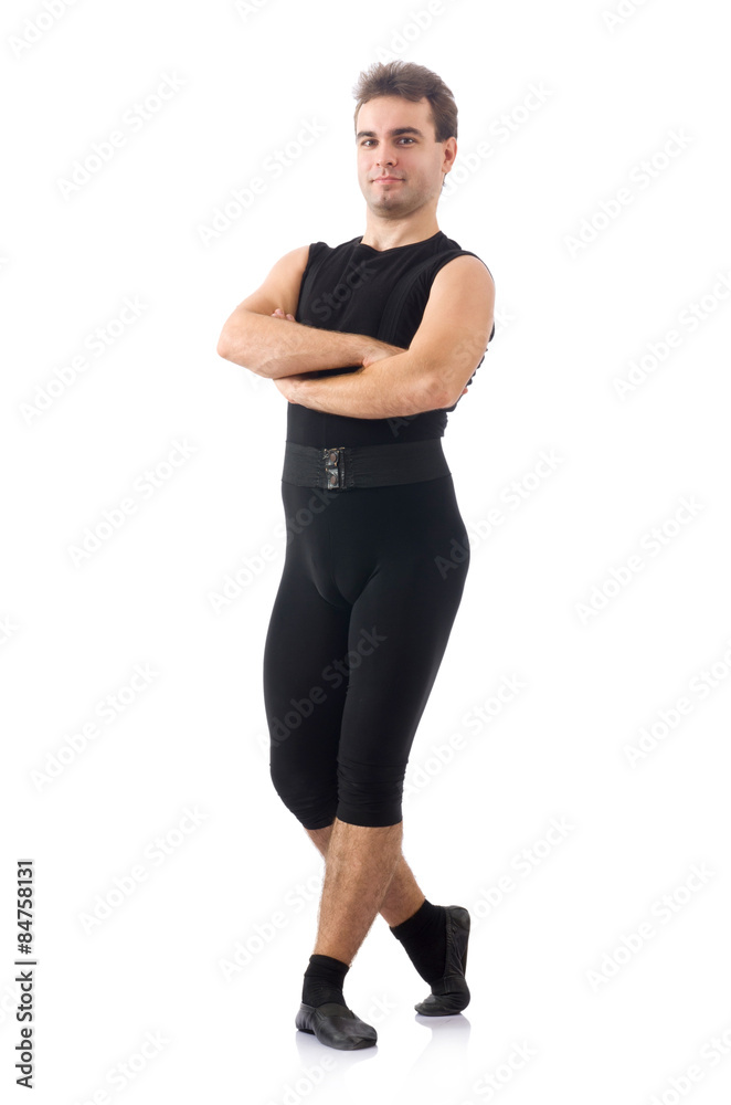 Dancer isolated on the white background Dancer isolated on the white background