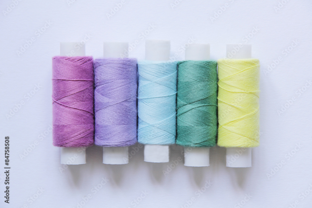 Sewing colored threads